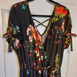 Maurices Black Floral Maxi Dress